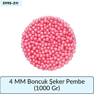 4 Mm Boncuk Şeker Pembe   (1000 Gr)
