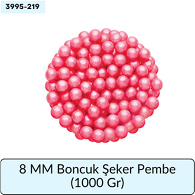 8 Mm Boncuk Şeker Pembe   (1000 Gr)