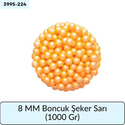 8 Mm Boncuk Şeker Sarı   (1000 Gr)