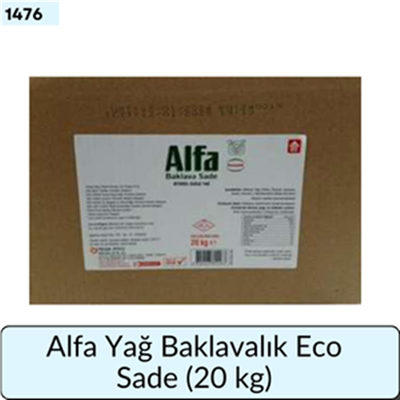 Alfa Yağ Baklavalık Eco Sade   (20 KG)