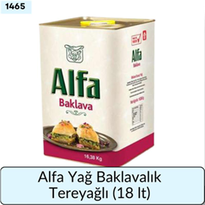 Alfa Yağ Baklavalık Tereyağlı   (18 Lt)