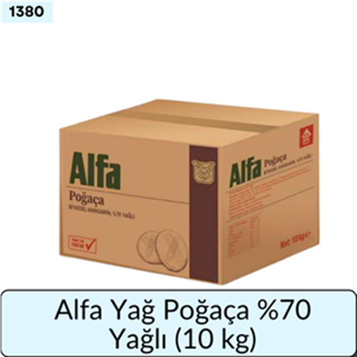 Alfa Yağ Poğaça %70   (10 kg)