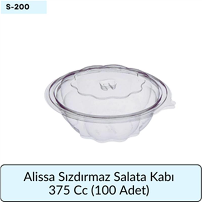 Alissa Sızdırmaz Salata Kabı 375 Cc   (100 Adet)