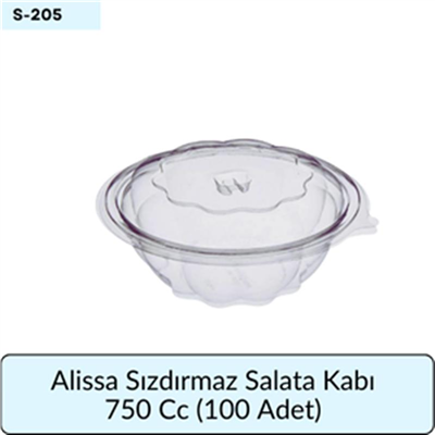Alissa Sızdırmaz Salata Kabı 750 Cc   (100 Adet)