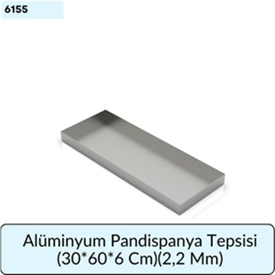 Alüminyum Pandispanya Tepsis 30*60*6 cm ( 2,2 MM )