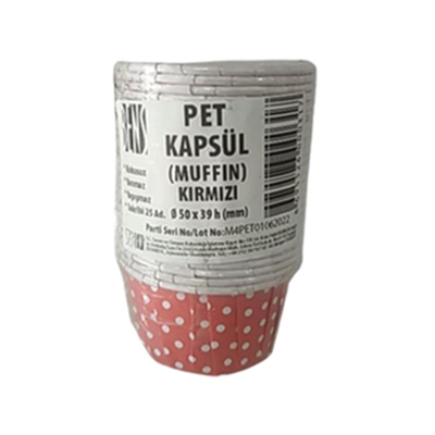 Bens Pet Cup 50*39 Cm Kırmızı Üstü Beyaz (25 Lİ)
