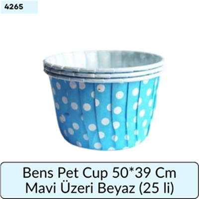 Bens Pet Cup 50*39 Cm Mavi Üstü Beyaz (25 Lİ)