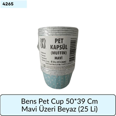 Bens Pet Cup 50*39 Cm Mavi Üstü Beyaz (25 Lİ)
