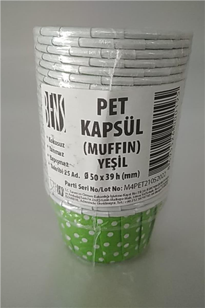 Bens Pet Cup 50*39 Cm Yeşil Üstü Beyaz (25 Lİ)