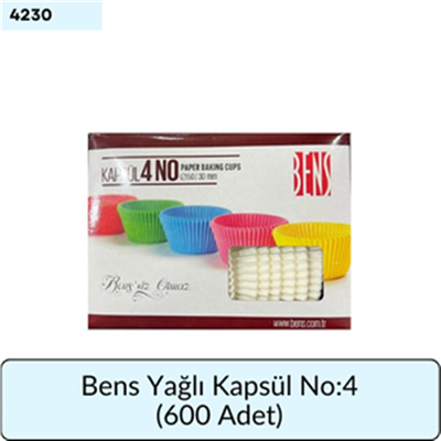 Bens Yağlı Kapsül 4 No (600 adet)