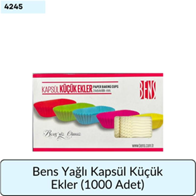 Bens Yağlı Kapsül Küçük Ekler (1000 Adet)