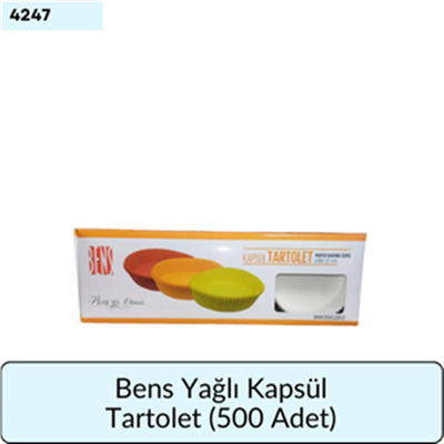 Bens Yağlı Kapsül Tartolet   (500 Adet)