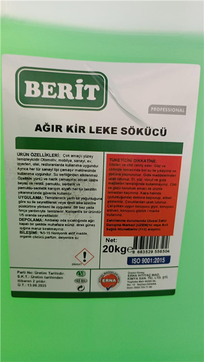 Berit Ağır Kir ve Leke Sökücü (20 KG)