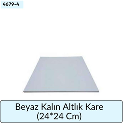 Beyaz Kalın Altlık Kare   (24*24 Cm)