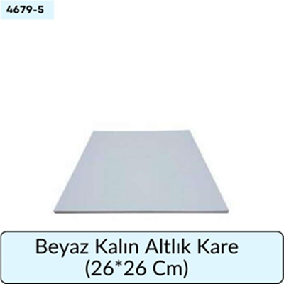 Beyaz Kalın Altlık Kare   (26*26 Cm)