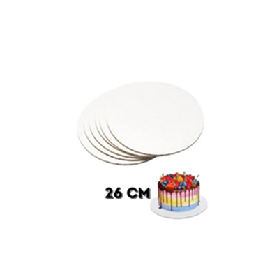 Beyaz Kalın Altlık Turta   (26 Cm)