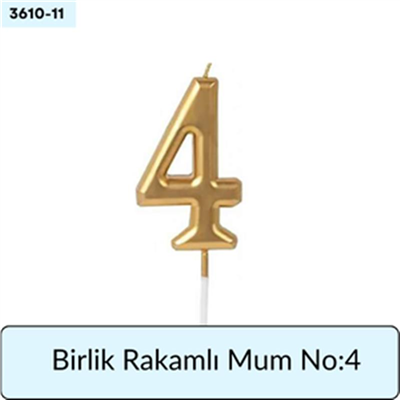 BİRLİK Rakamlı Mum No: 4