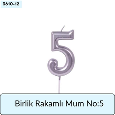 BİRLİK Rakamlı Mum No: 5