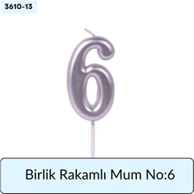BİRLİK Rakamlı Mum No: 6