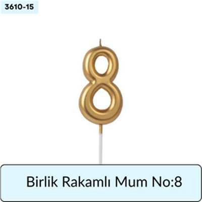 BİRLİK Rakamlı Mum No: 8