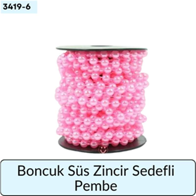 BONCUK SÜS ZİNCİR SEDEFLİ PEMBE