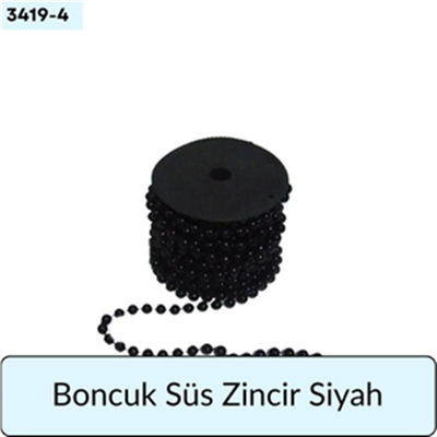 BONCUK SÜS ZİNCİR SİYAH
