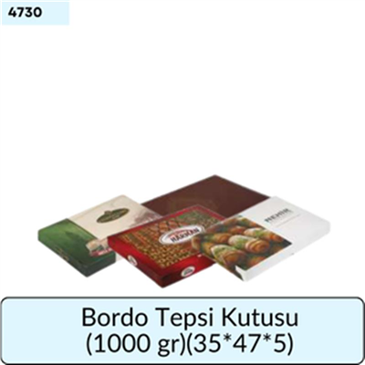 BORDO Tepsi Kutusu  (1000 gr) (35*47*5)