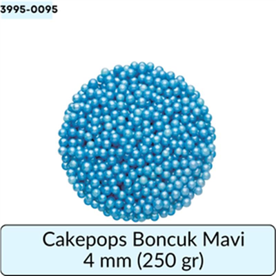 Cakepops Boncuk Mavi 4 Mm  (250 Gr)