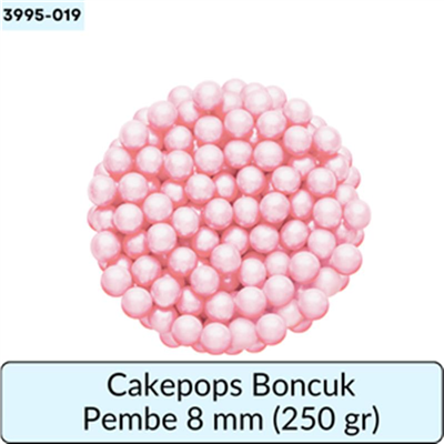 Cakepops Boncuk Pembe 8 Mm  (250 Gr)