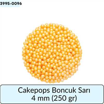 Cakepops Boncuk Sarı 4 Mm  (250 Gr)