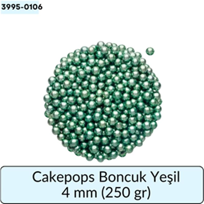 Cakepops Boncuk Yeşil 4 Mm  (250 Gr)