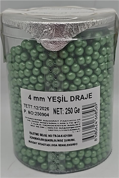 Cakepops Boncuk Yeşil 4 Mm  (250 Gr)
