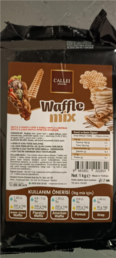 Callei Waffle Miksi Toz  (1 Kg)