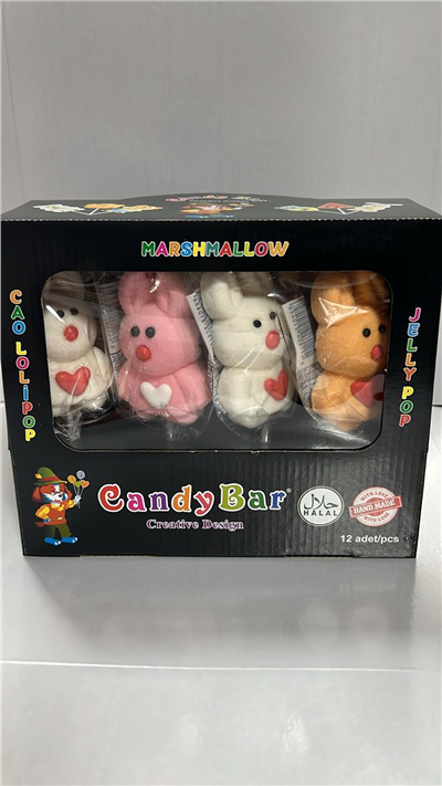 Candy Bar Marshmallow Kalpli Tavşan 35 Gr  (12 Li)