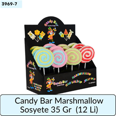 Candy Bar Marshmallow Sosyete 35 Gr   (12 Li)
