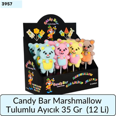 Candy Bar Marshmallow Tulumlu Ayıcık 35 Gr (12 Li)