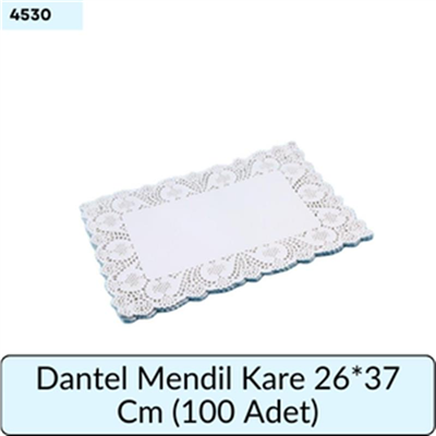 Dantel Mendil Kare 26*37 Cm (100 Adet)