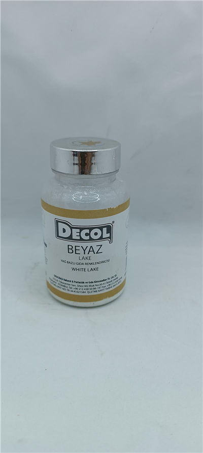 Decol Beyaz Yağ Bazlı Lake Toz Gıda Boyası (50 GR)