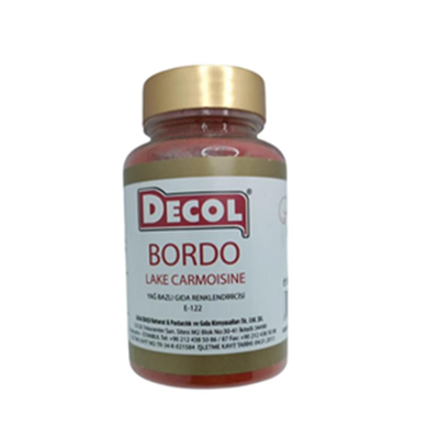 Decol Bordo Yağ Bazlı Lake Toz Gıda Boyası (25 GR)