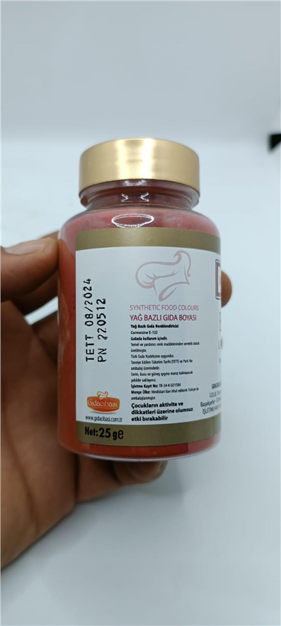 Decol Bordo Yağ Bazlı Lake Toz Gıda Boyası (25 GR)