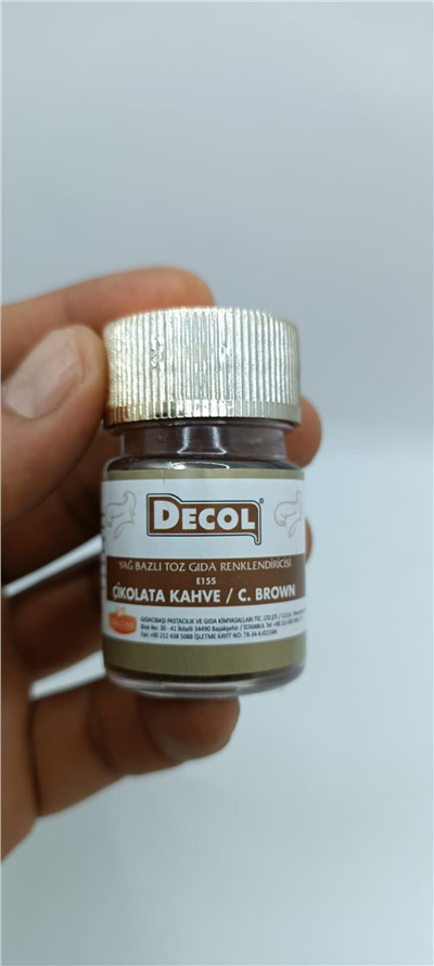 Decol Çik Kahve Yağ Bazlı Lake Toz Gıda Bo  (7 GR)
