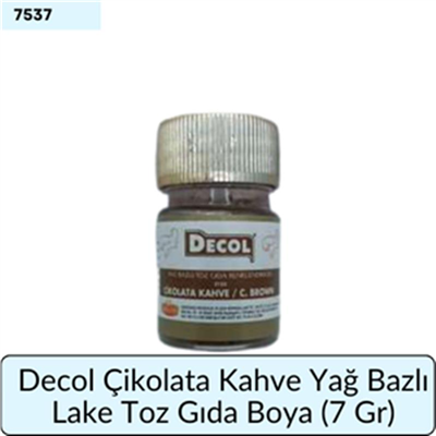 Decol Çik Kahve Yağ Bazlı Lake Toz Gıda Bo  (7 GR)