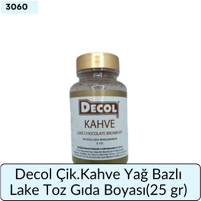 Decol Çik Kahve Yağ Bazlı Lake Toz Gıda Bo (25 GR)