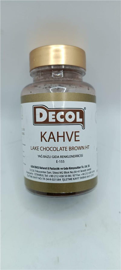 Decol Çik Kahve Yağ Bazlı Lake Toz Gıda Bo (25 GR)
