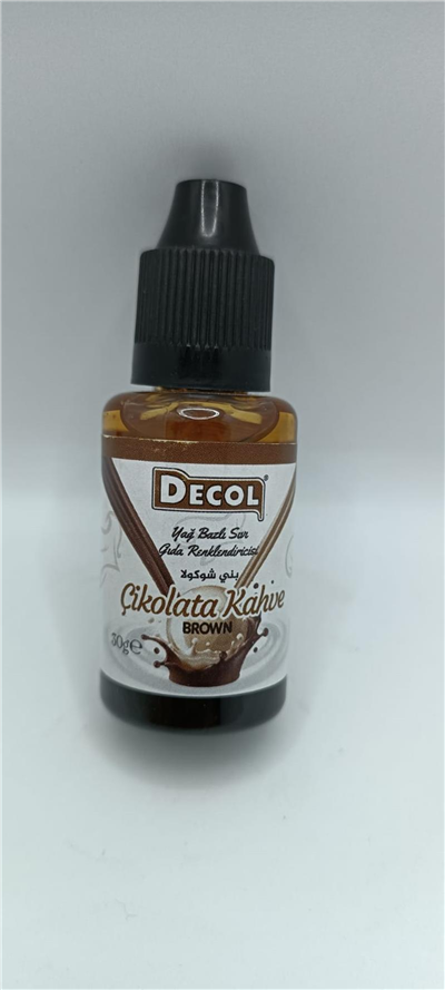 Decol Kahverengi Yağ Bazlı Sıvı Gıda Boyası (30 GR
