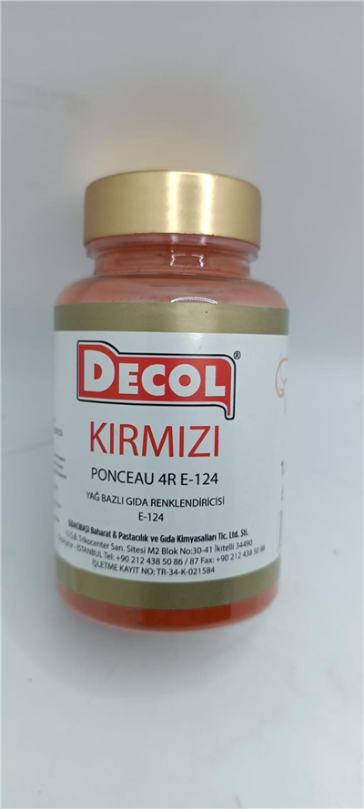 Decol Kırmızı Yağ Bazlı Lake Toz Gıda Boya (25 GR)