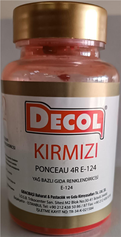 Decol Kırmızı Yağ Bazlı Lake Toz Gıda Boya (25 GR)