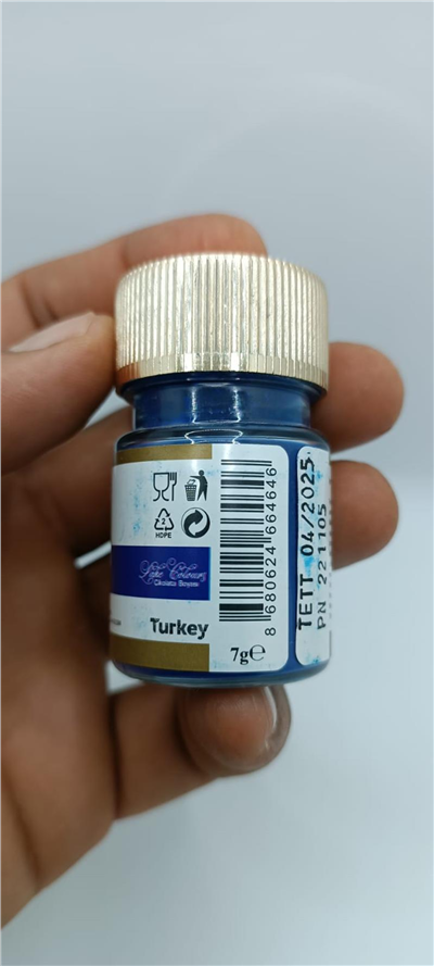 Decol Mavi Yağ Bazlı Lake Toz Gıda Boyası   (7 GR)