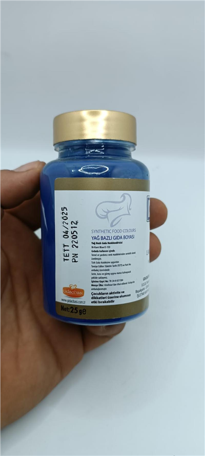 Decol Mavi Yağ Bazlı Lake Toz Gıda Boyası  (25 GR)