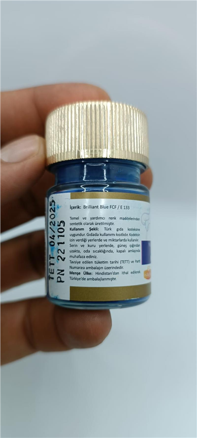 Decol Mavi Yağ Bazlı Lake Toz Gıda Boyası   (7 GR)